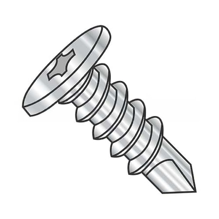 Usa Industrials Self-Drilling Screw, #12-14 x 1 in, Plain 18-8 Stainless Steel Pan Head Phillips Drive BULK-SCRW-10857